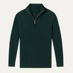 Men’s Ribbed Quarter Zip Jumper Old Money Knit