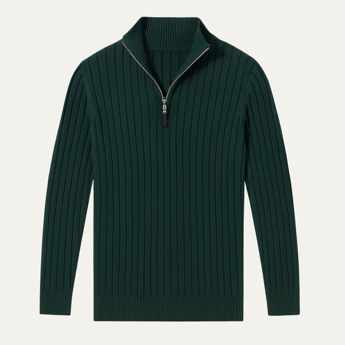 Men’s Ribbed Quarter Zip Jumper Old Money Knit
