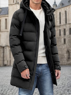 Nico | Men's Warm Long Puffer Hooded Jacket