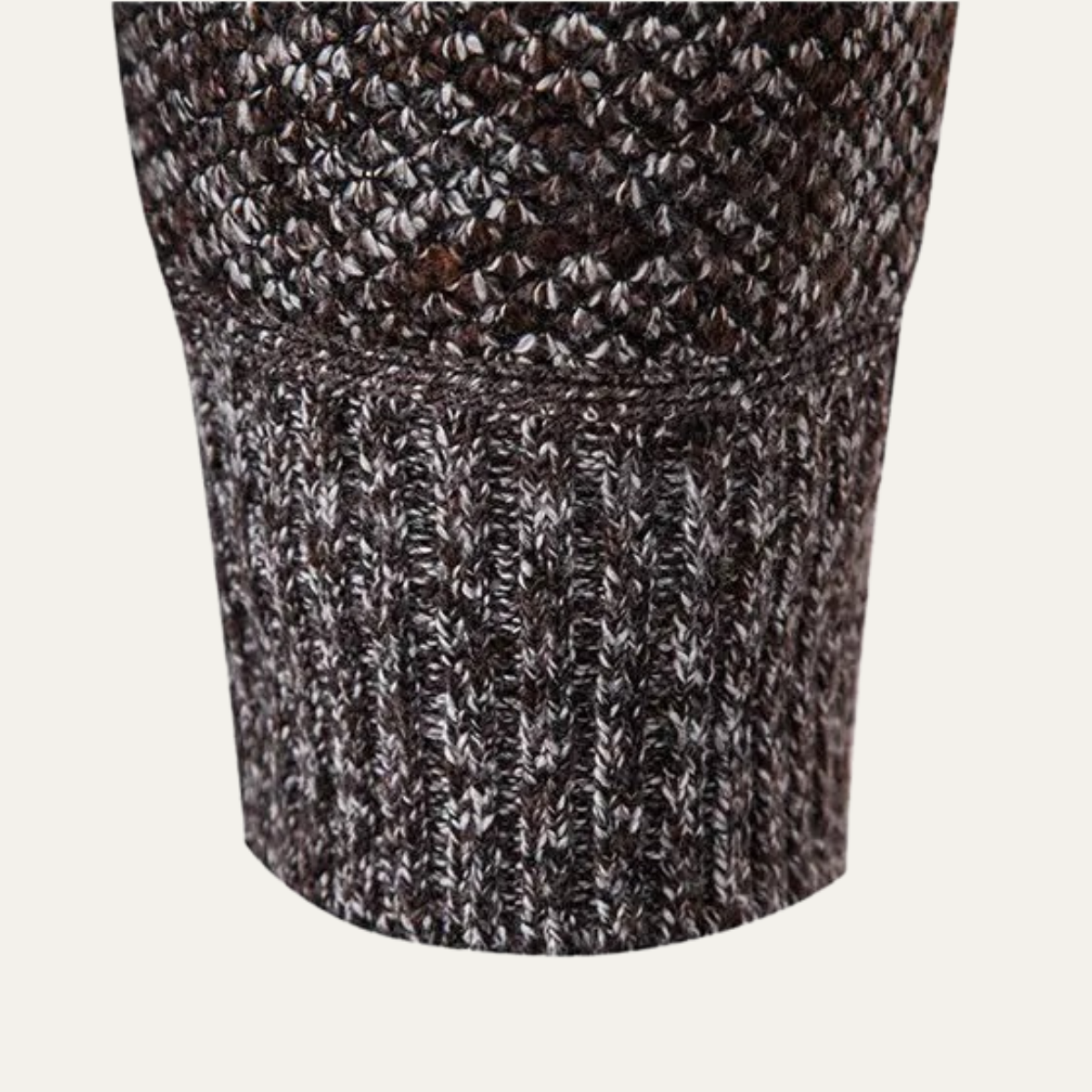 The Amalfi Knit Fleece Zip Men’s Cardigan with Diamond Pattern