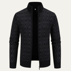 The Arezzo Men’s Smart Casual Diamond Patterned Knit Jacket