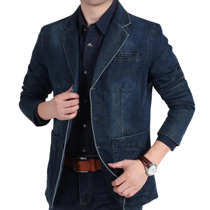 Victor | Men’s Trendy Formal Casual Denim Blazer