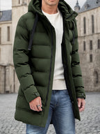 Nico | Men's Warm Long Puffer Hooded Jacket