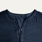 Men’s Long Sleeve Base Layer Shirt Classic Cotton Henley Design