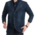 Victor | Men’s Trendy Formal Casual Denim Blazer