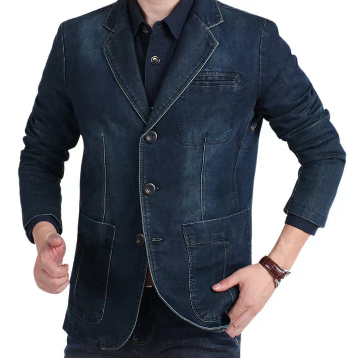 Victor | Men’s Trendy Formal Casual Denim Blazer