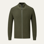 Men’s Full Zip Merino Wool Cardigan Warm Winter Knit Sweater