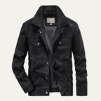 Men’s Suede Look Jacket Button Up Casual Lightweight Coat