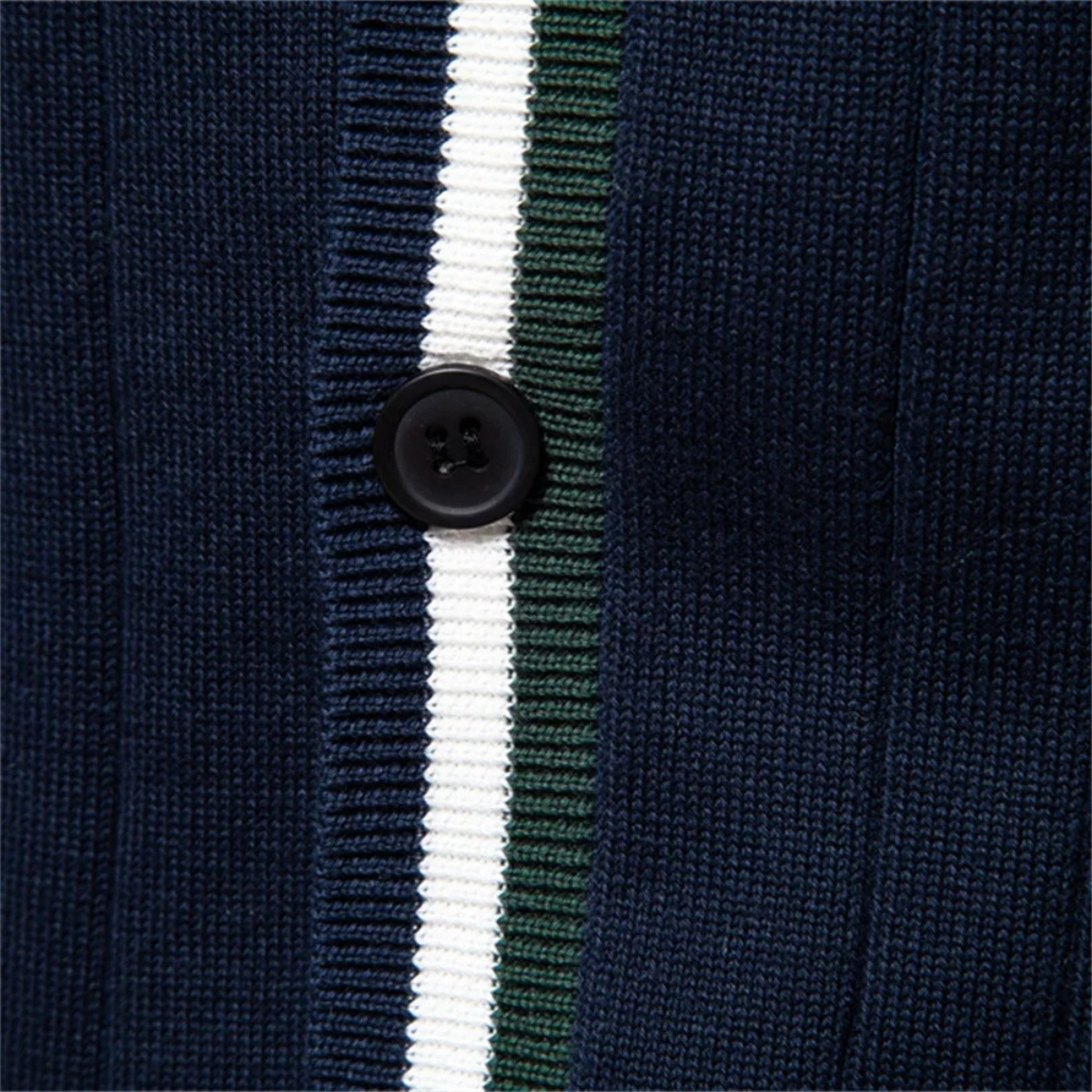The Montecatini Men’s Slim Fit V Neck Cotton Knit Cardigan
