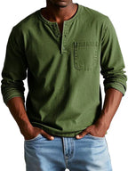 Larry | Men’s Long Sleeve Casual Button Collar Shirt