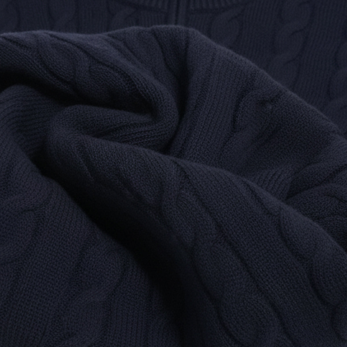 Men’s Cable Knit Quarter Zip Jumper Old Money Winter Sweater