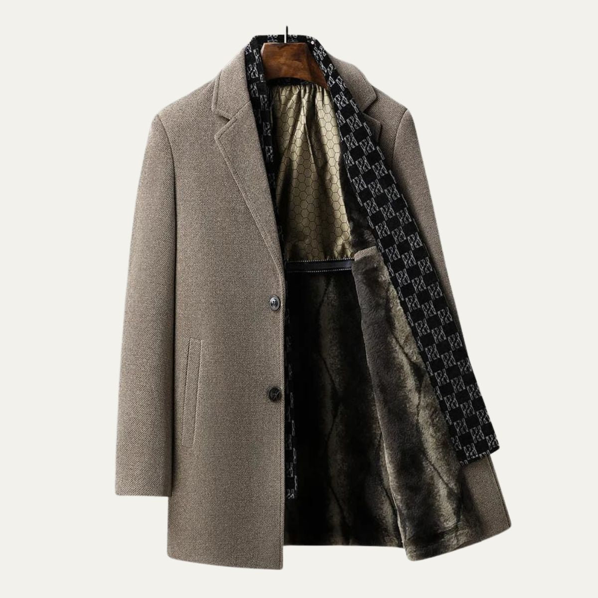 The Ortigia Wool Blend Winter Business Long Men’s Coat