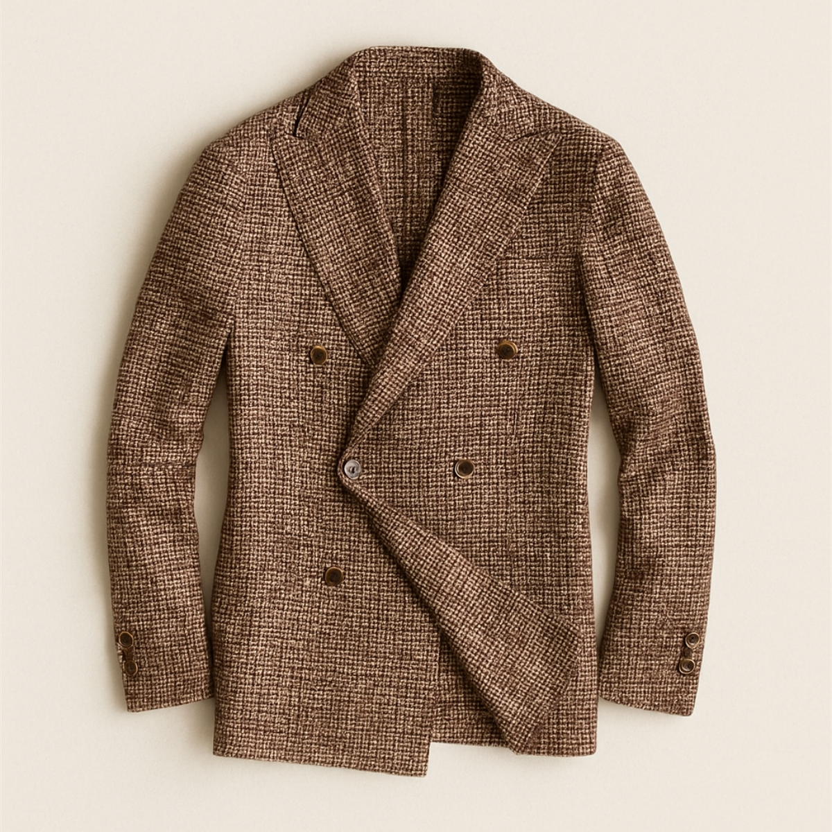 Men’s Elegant Double Breasted Blazer Classic Winter Tailored Jacket