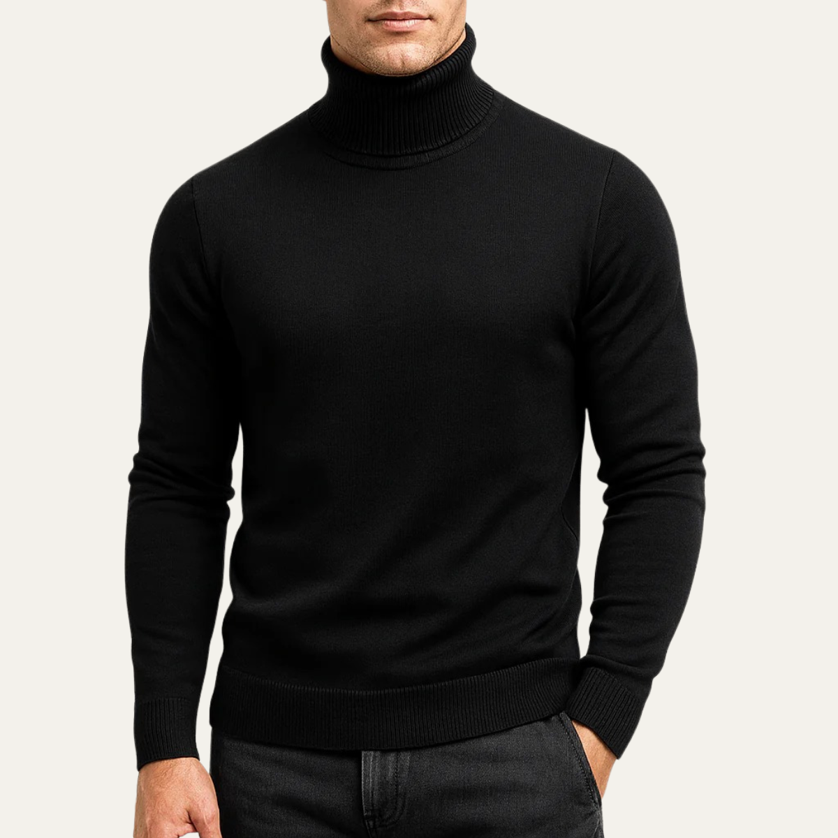 The Banbury Men's Classic Turtleneck Knit Sweater