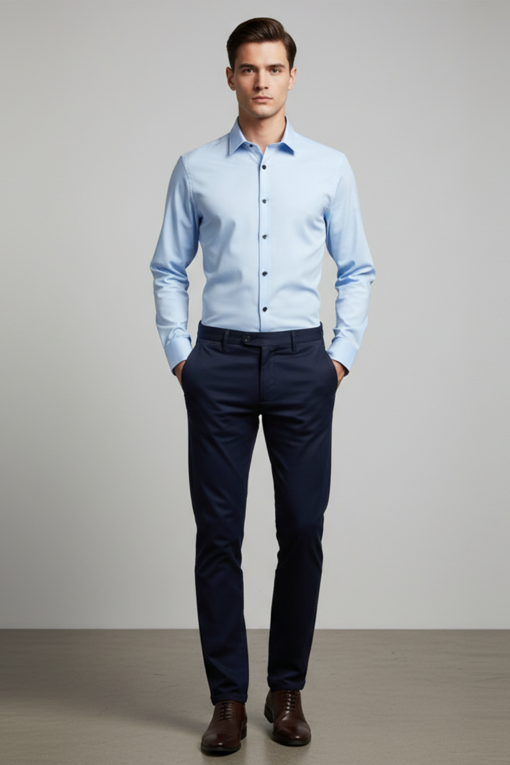 Men’s Slim Fit Dress Shirt Long Sleeve Smart Formal Button Up