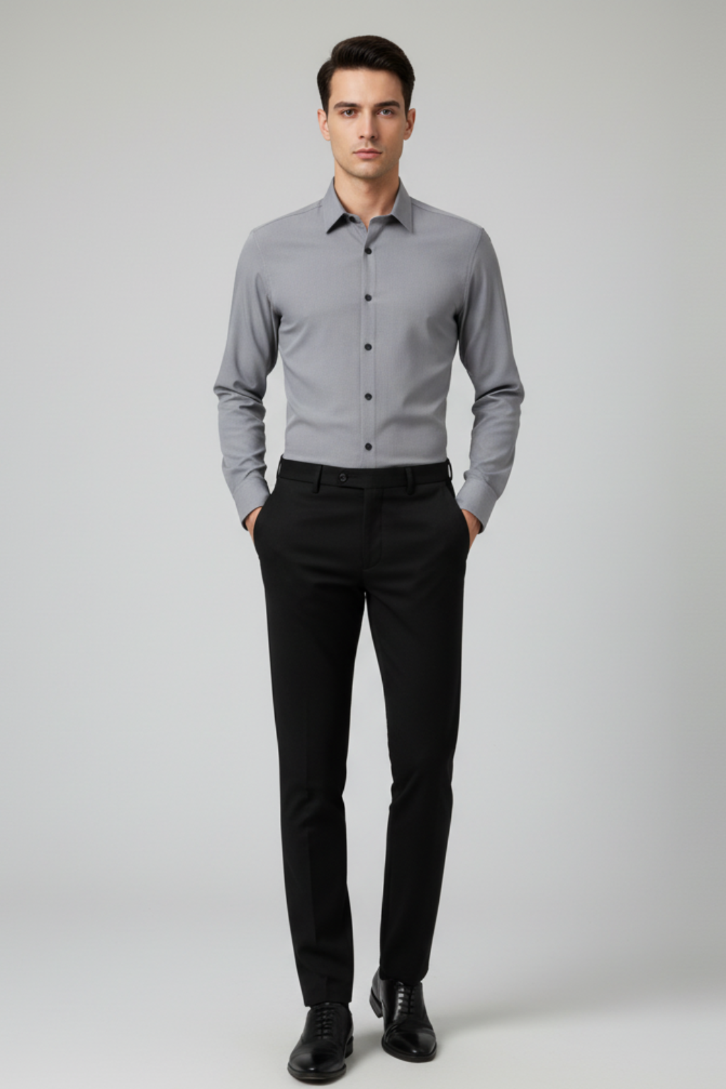 Men’s Slim Fit Dress Shirt Long Sleeve Smart Formal Button Up