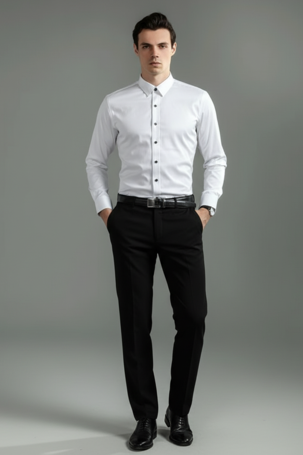 Men’s Slim Fit Dress Shirt Long Sleeve Smart Formal Button Up