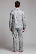 Men’s Cotton Blend Long Sleeve Sleepwear Set