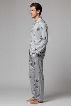 Men’s Cotton Blend Long Sleeve Sleepwear Set