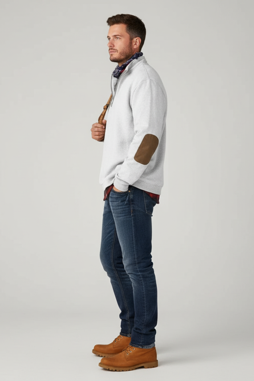 Men's Winter Fleece Half Zip Jumper Warm Pullover