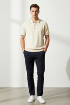 Men’s Knitted Short Sleeve Polo Shirt