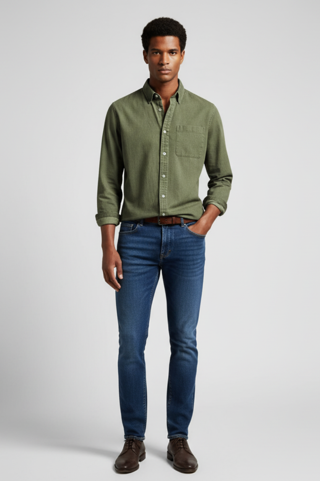 Men’s Casual Button Down Oxford Shirt Long Sleeve Smart Cotton