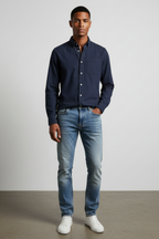 Men’s Casual Button Down Oxford Shirt Long Sleeve Smart Cotton