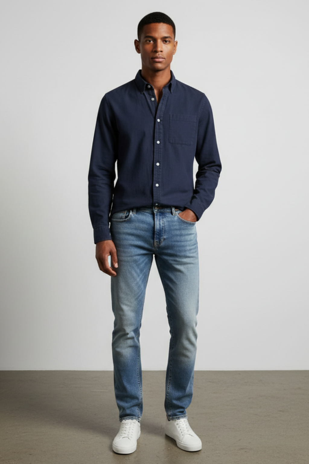 Men’s Casual Button Down Oxford Shirt Long Sleeve Smart Cotton