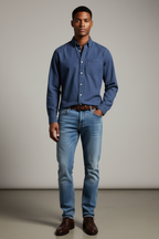 Men’s Casual Button Down Oxford Shirt Long Sleeve Smart Cotton