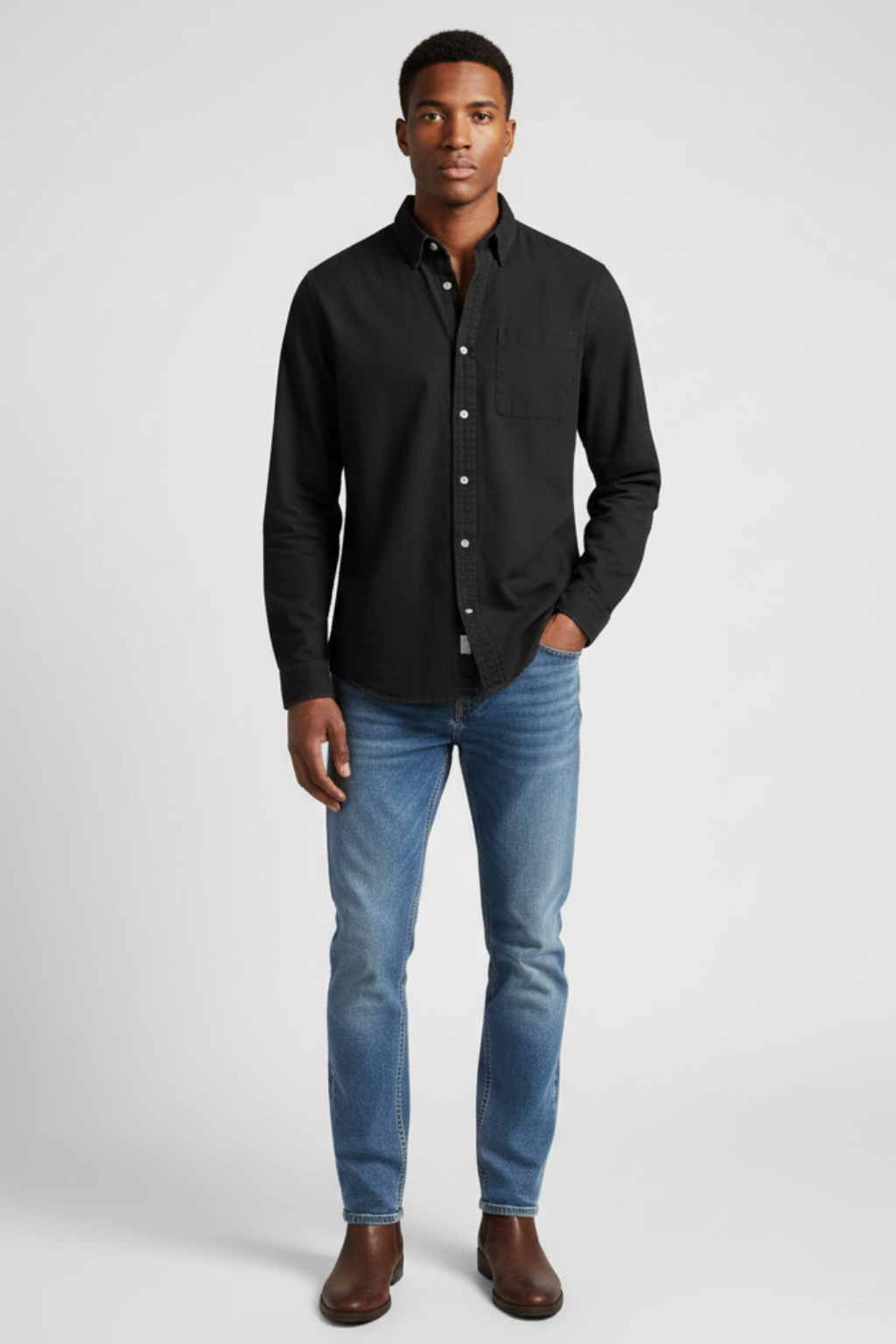 Men’s Casual Button Down Oxford Shirt Long Sleeve Smart Cotton