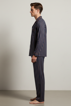Men’s Striped Pyjama Set Long Sleeve Button Up Sleepwear Loungewear