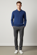 Men’s Long Sleeve Polo Sweater
