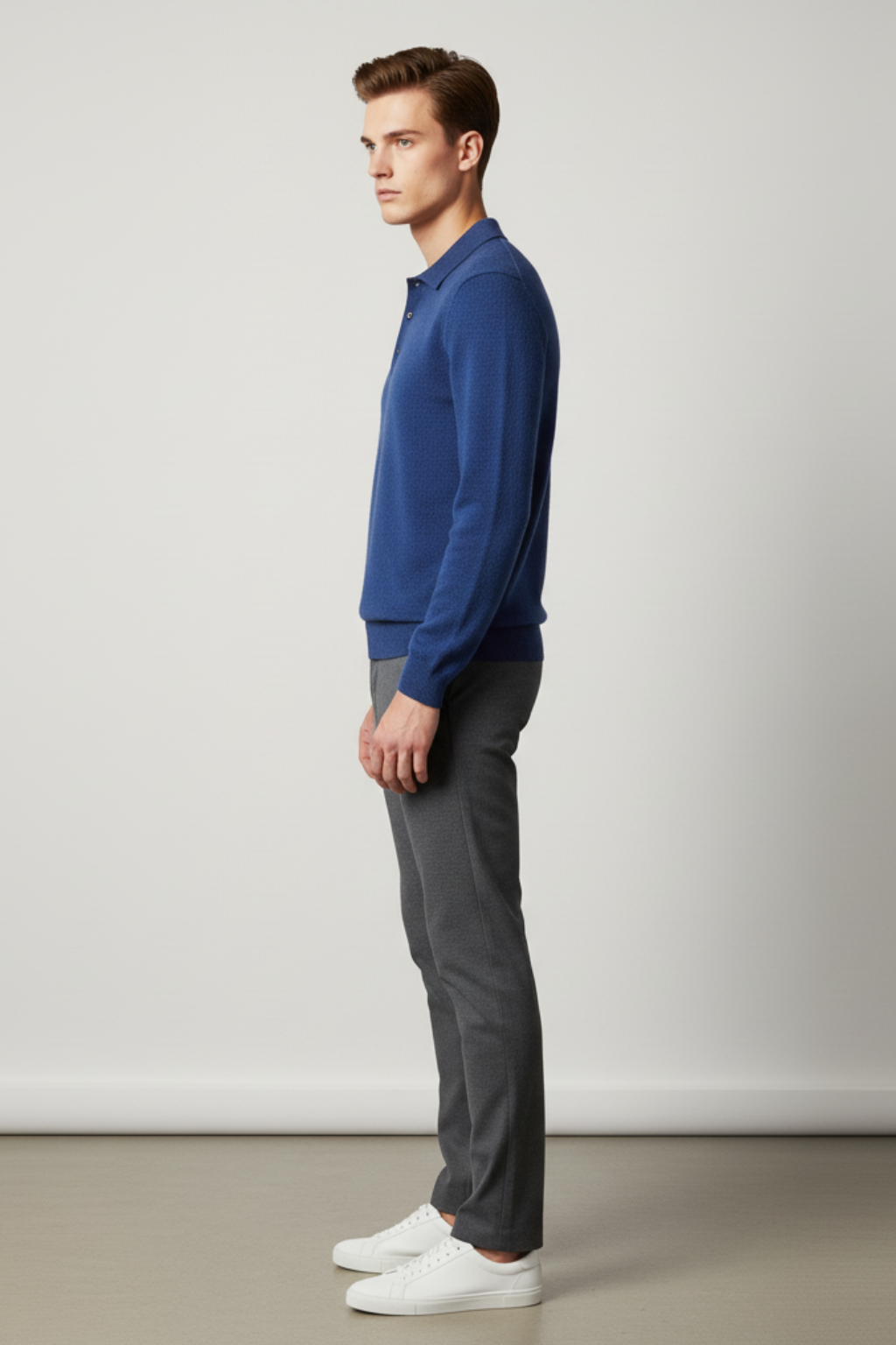 Men’s Long Sleeve Polo Sweater