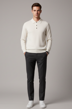 Men’s Long Sleeve Polo Sweater