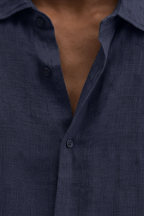 Men’s Loose Fit Linen Button-Down Shirt