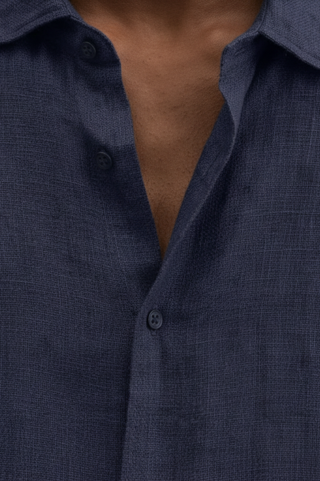 Men’s Loose Fit Linen Button-Down Shirt