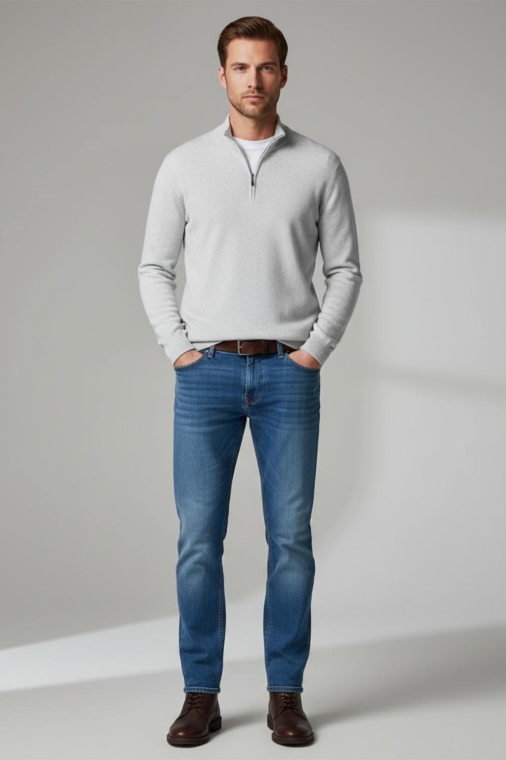 Men’s Merino Wool V-Neck Sweater