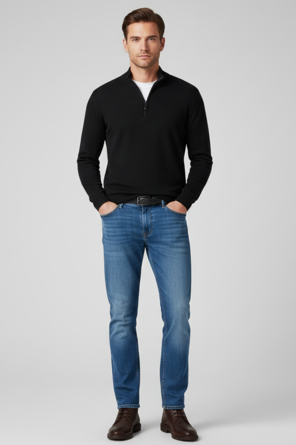 Men’s Merino Wool V-Neck Sweater