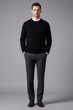 Men’s Fine Knit Crew Neck Jumper Smart Lightweight Sweater