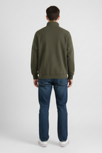 Men’s Relaxed Knit Half Zip Sweater Casual Winter Pullover