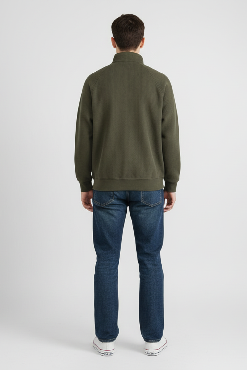 Men’s Relaxed Knit Half Zip Sweater Casual Winter Pullover