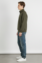 Men’s Relaxed Knit Half Zip Sweater Casual Winter Pullover