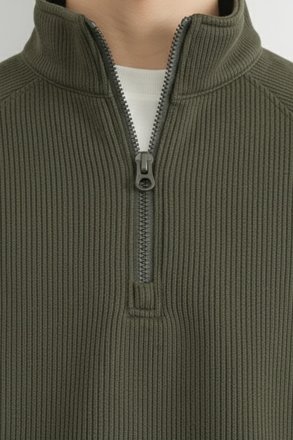 Men’s Relaxed Knit Half Zip Sweater Casual Winter Pullover