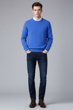 Men’s Fine Knit Crew Neck Jumper Smart Lightweight Sweater