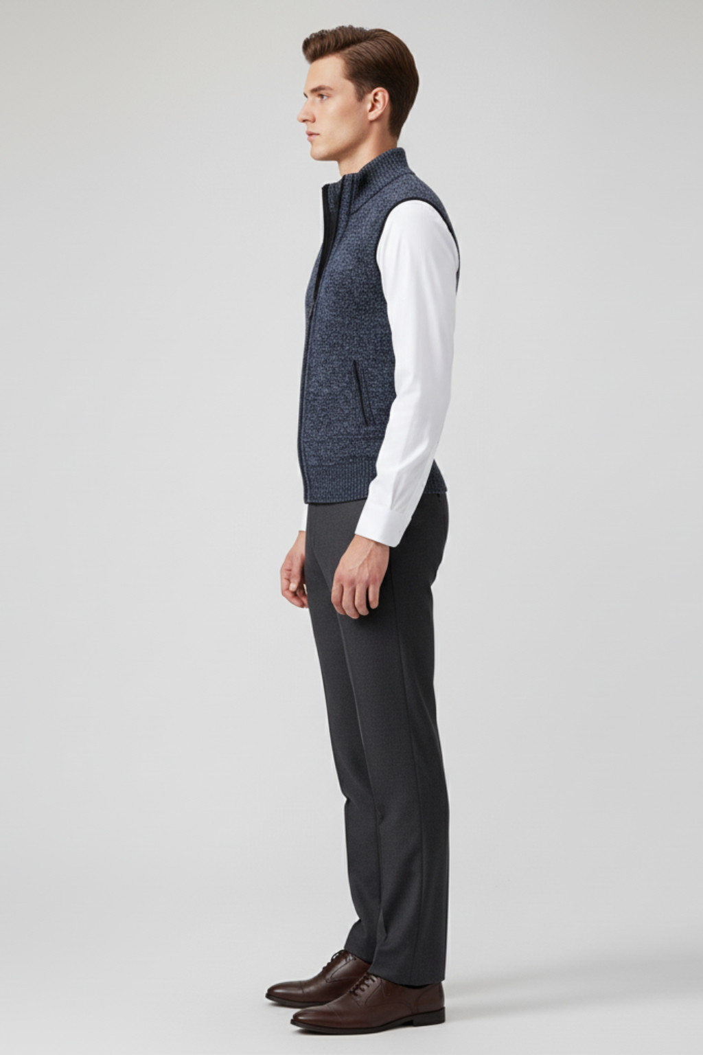 Men’s Sleeveless Zipper Knit Vest