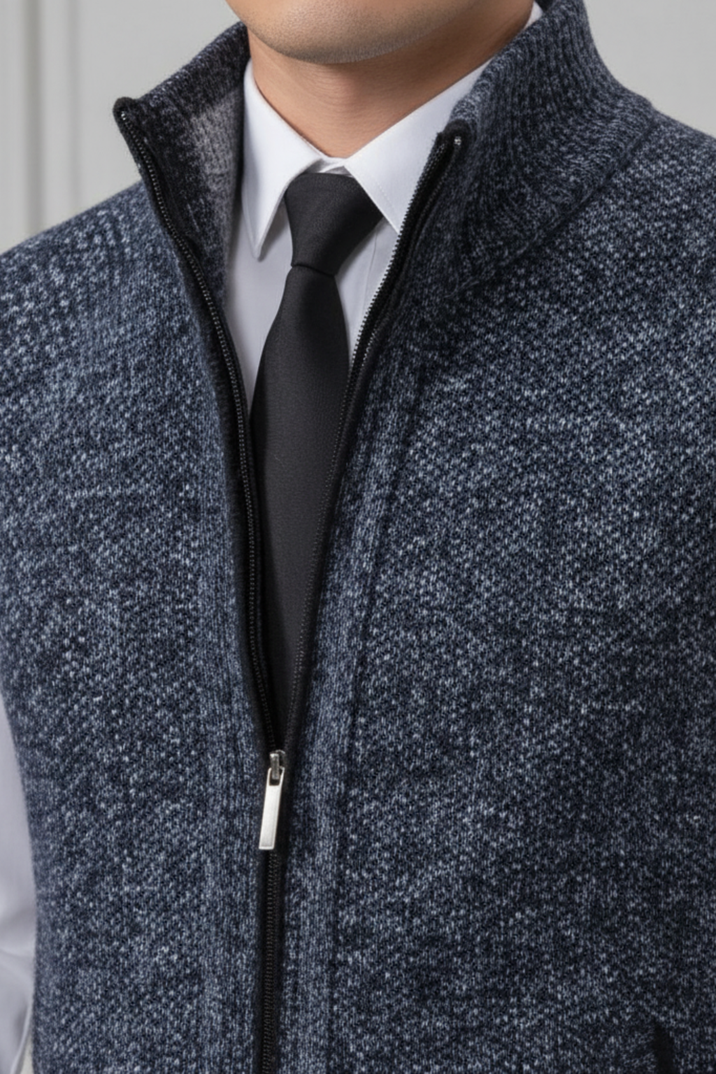 Men’s Sleeveless Zipper Knit Vest