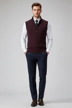 Men’s Sleeveless Zipper Knit Vest
