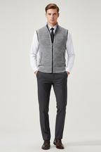 Men’s Sleeveless Zipper Knit Vest