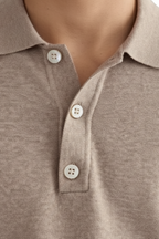 Men’s Wool Blend Knitted Polo Jumper Smart Casual Winter Sweater