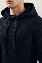 Men's Winter Knitted Hoodie Warm Chunky Knit Pullover